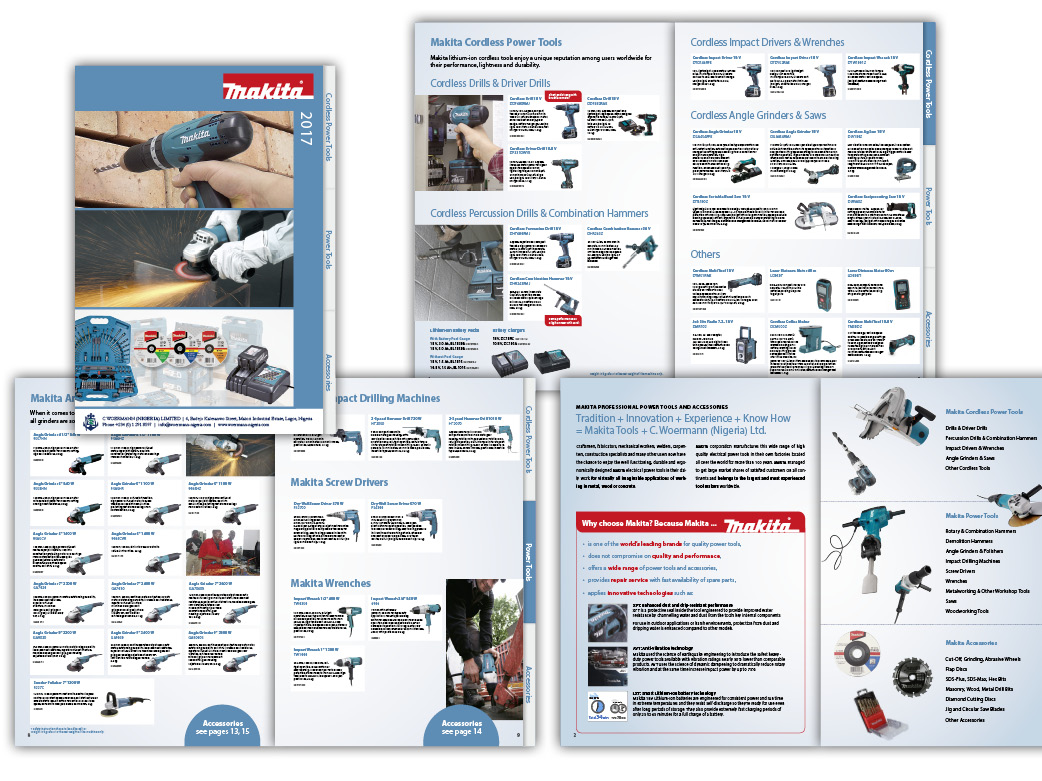 Our Makita catalogue in Nigeria